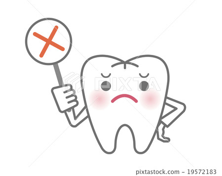White tooth character (bad · incorrect · NG image) 19572183