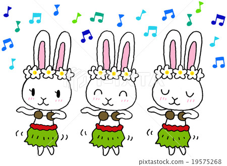 Rabbit hula dance 19575268