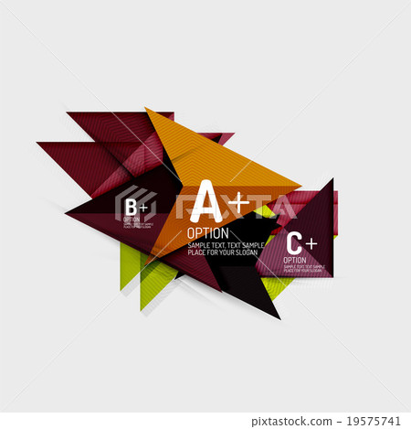 Paper style abstract geometric shapes with 19575741