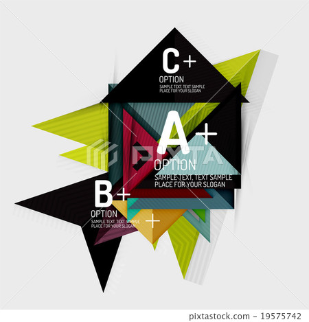 Paper style abstract geometric shapes with 19575742