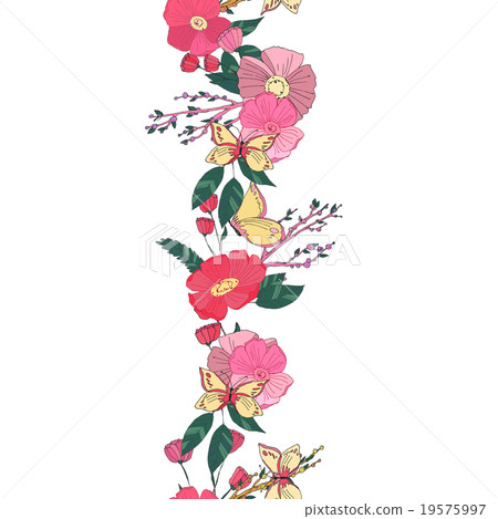 Floral seamless garland Floral seamless garland 19575997