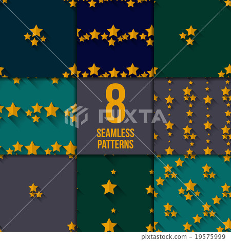 Seamless starry patterns Seamless starry patterns 19575999