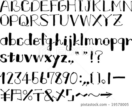 平假名片假名英文字母集 3月 英文字母 插圖素材 19578005 Pixta圖庫