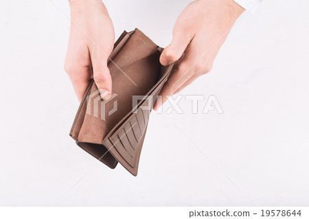 Male hands demonstrating an empty wallet. Male hands demonstrating an empty wallet. 19578644