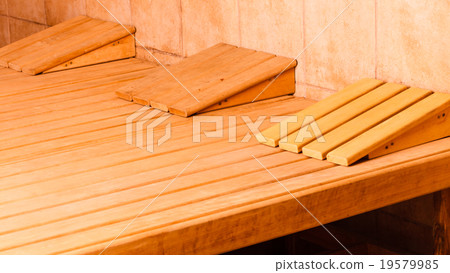 interior of a finnish sauna 19579985