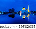 Blue hour sunrise at floating mosque. 19582035