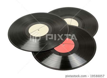 Vinyl discs isolated on white Vinyl discs isolated on white 19588857