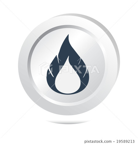 Flame sign button icon-插圖素材 [19589213] - PIXTA圖庫