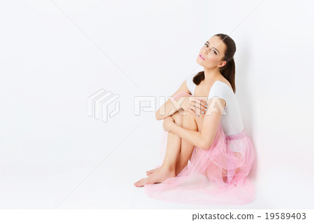 Beautiful girl in bodysuit and basque 19589403