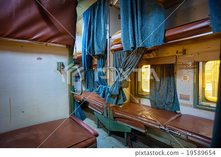 Grungy Interior of Indian Train Grungy Interior of Indian Train 19589654