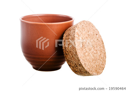 Clay jug, it is isolated on white Clay jug, it is isolated on white 19590464