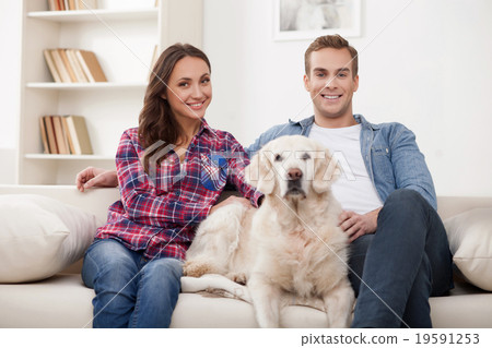 Attractive girlfriend and boyfriend with pretty 19591253