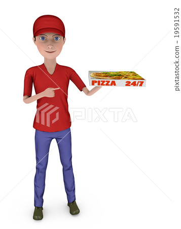 boy with a pizza 19591532