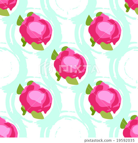 Flower rose buds seamless vector pattern. - Stock Illustration ...