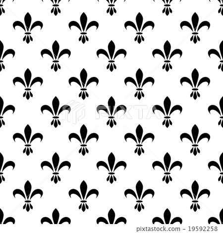 French vintage stylized lily luxury symbol. French vintage stylized lily luxury symbol. 19592258