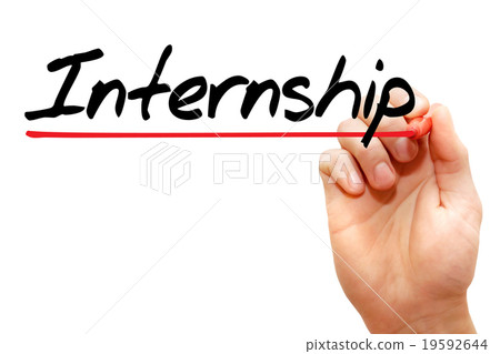 Hand writing Internship, business concept.. 19592644
