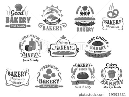 Bakery and pastry emblems or signboards Bakery and pastry emblems or signboards 19593881