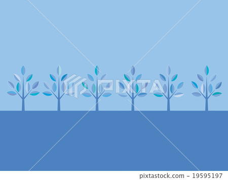 Tree blue 19595197