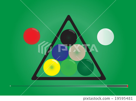 Snooker ball on snooker table vector Snooker ball on snooker table vector 19595481