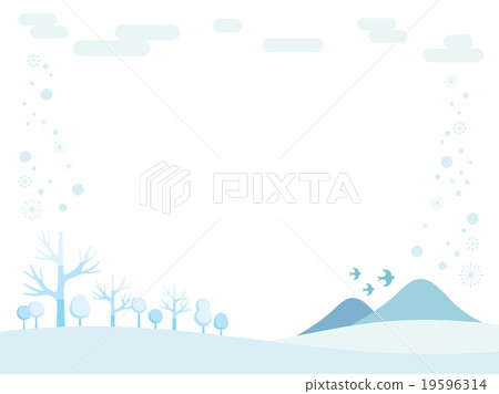 冬天風景的例證 冬天風景的例證 19596314