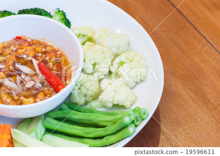 Chillie Jam with Fresh Vegetables 19596611