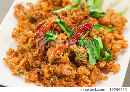 Thai cuisine spicy crispy pork salad, Larb Thai cuisine spicy crispy pork salad, Larb 19596633