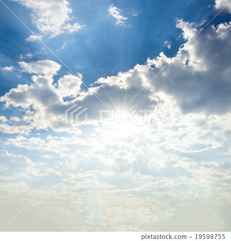 Ray of lights through the clouds 19598755