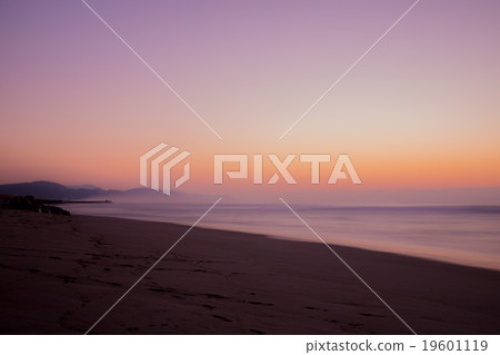 Shonai Beach sunset 19601119