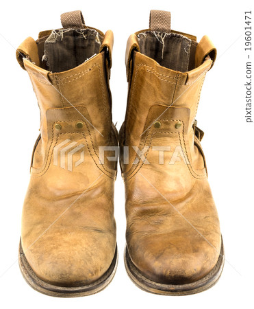 Isolated Patina Engineer Leather Boot Isolated Patina Engineer Leather Boot 19601471
