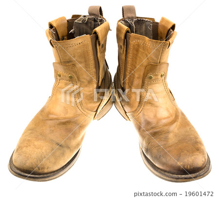 Isolated Patina Engineer Leather Boot Isolated Patina Engineer Leather Boot 19601472