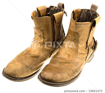 Isolated Patina Engineer Leather Boot Isolated Patina Engineer Leather Boot 19601473