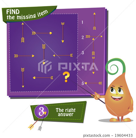 find the missing part 2 arrow, - Stock Illustration [19604433] - PIXTA