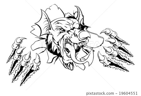 Welsh Dragon Breaking Out 19604551