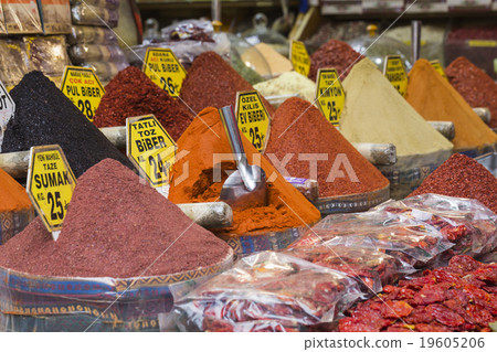 Colorful spices at spice bazaar in Istanbul,Turkey Colorful spices at spice bazaar in Istanbul,Turkey 19605206