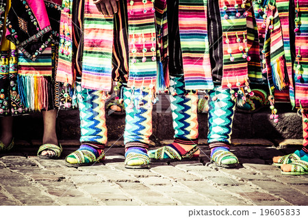 Peruvian dancers at the parade in Cusco. Peruvian dancers at the parade in Cusco. 19605833