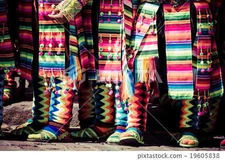 Peruvian dancers at the parade in Cusco. Peruvian dancers at the parade in Cusco. 19605838