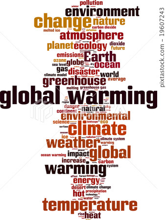 Global warming word cloud 19607243