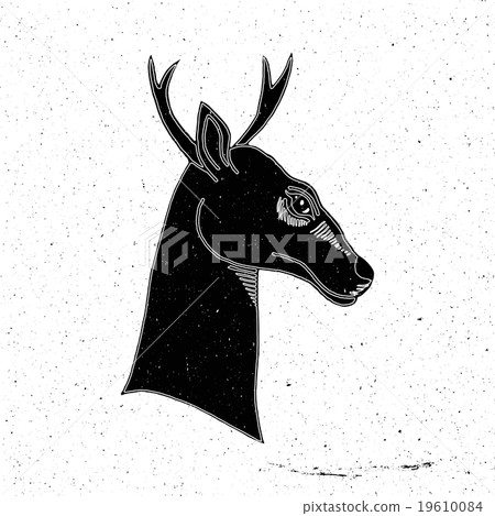 Deer head hand drawn Deer head hand drawn 19610084