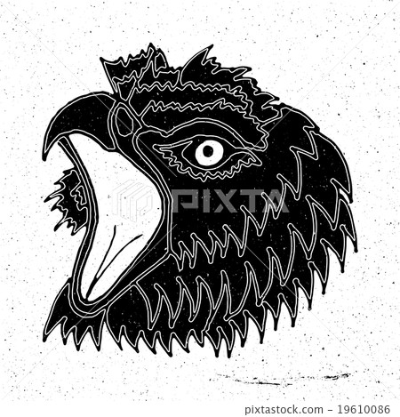 Drawing the head of a screaming eagle Drawing the head of a screaming eagle 19610086
