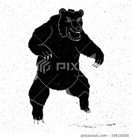Hand-drawn bear grunge style Hand-drawn bear grunge style 19610088