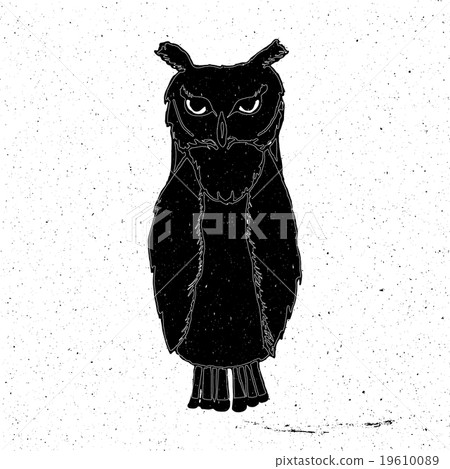 Owl hand drawn in grunge style Owl hand drawn in grunge style 19610089