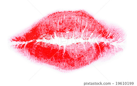 Red lips isolated on white. Red lips isolated on white. 19610199