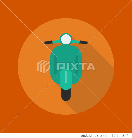 Transportation Flat Icon. Scooter motorcycle Transportation Flat Icon. Scooter motorcycle 19611825