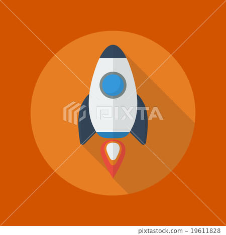 Transportation Flat Icon. Spaceship 19611828