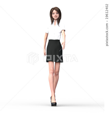 走的女商人perming3DCG插圖素材 走的女商人perming3DCG插圖素材 19612402