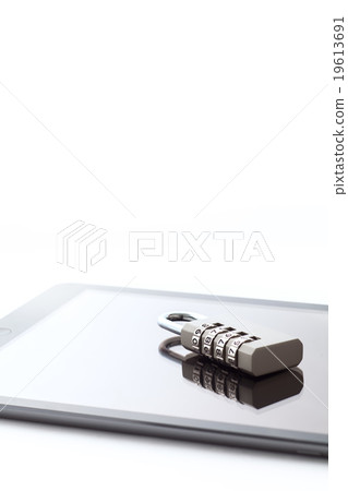 Tablet and padlock Tablet and padlock 19613691