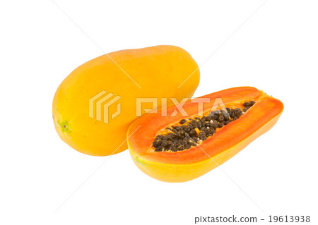 Papaya isolated on white background Papaya isolated on white background 19613938