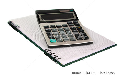 Office book with a  calculator 19617890