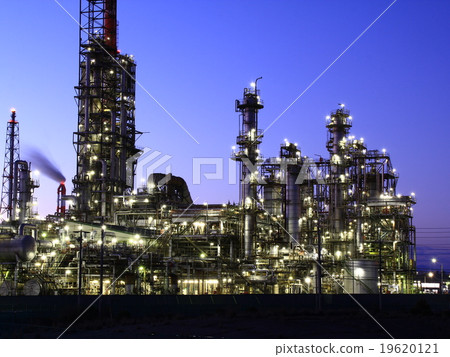 Yokkaichi Plant Night view 19620121