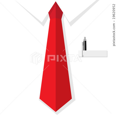 Business man shirt with red tie 19620952